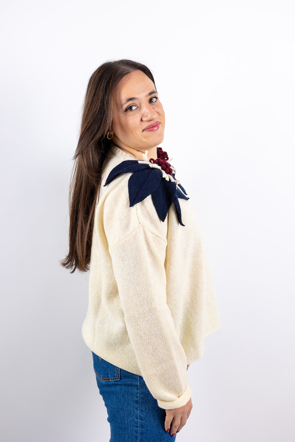 Bloom - latte fiore navy, latte e vino