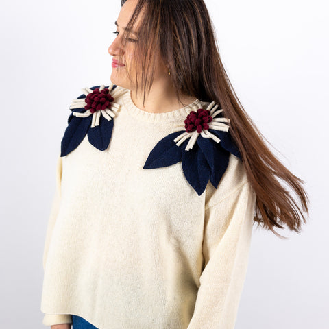 Bloom - latte fiore navy, latte e vino