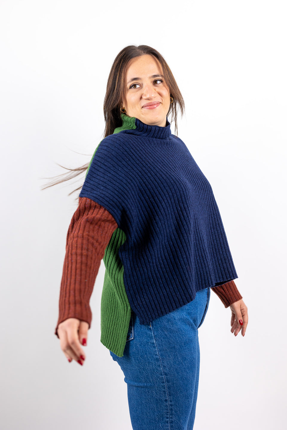 Friend limited - denim, oliva e terracotta tweed