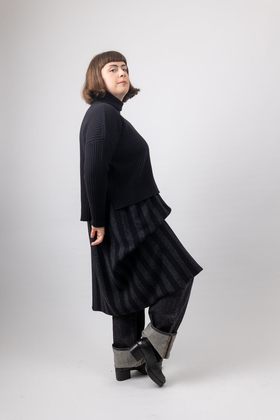 Zebra - gonna rigata carbone nero