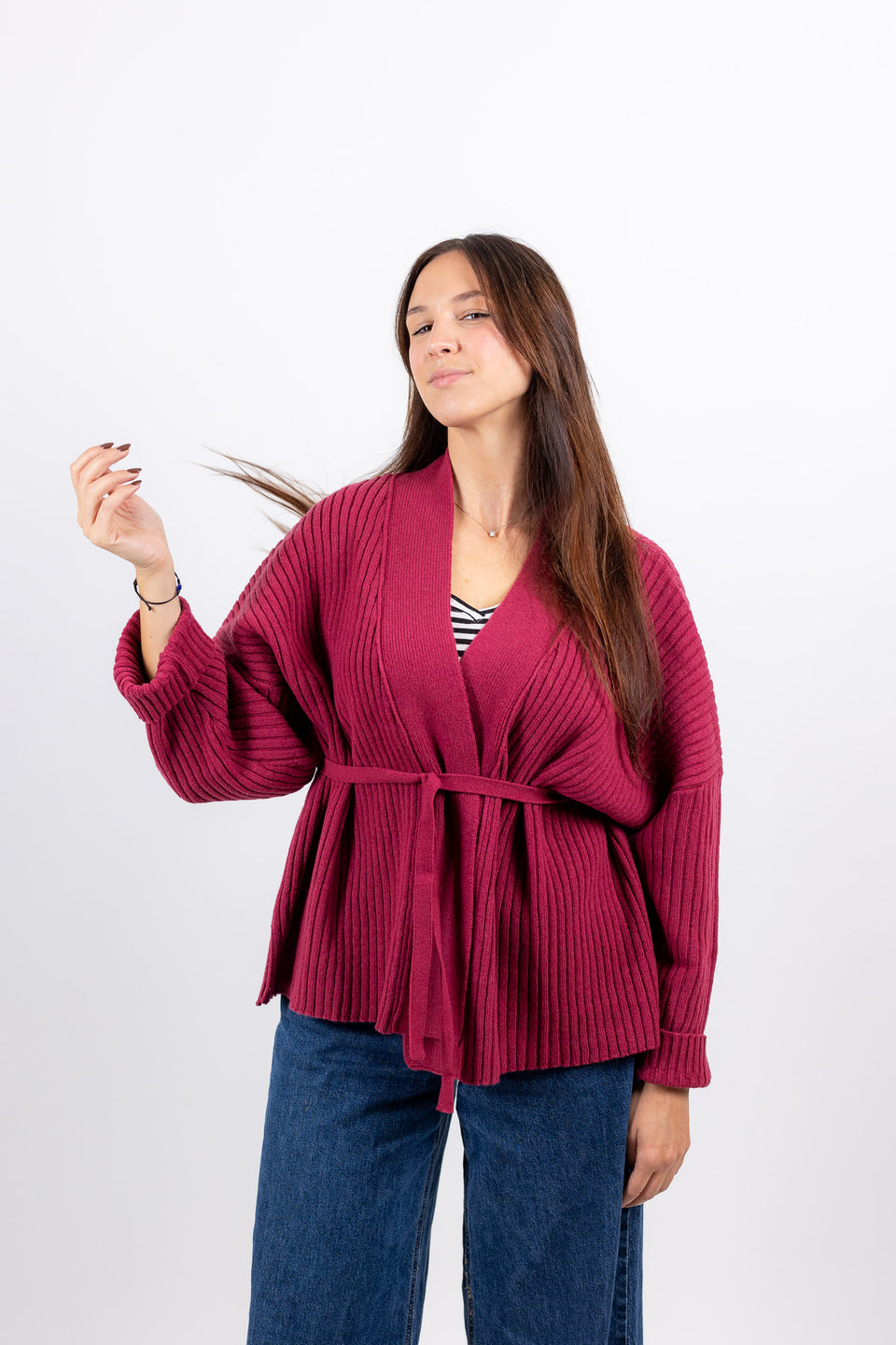 friend cardigan - blush