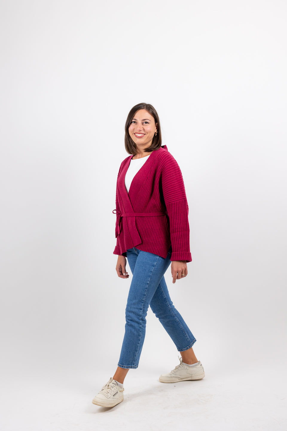 friend cardigan - plum