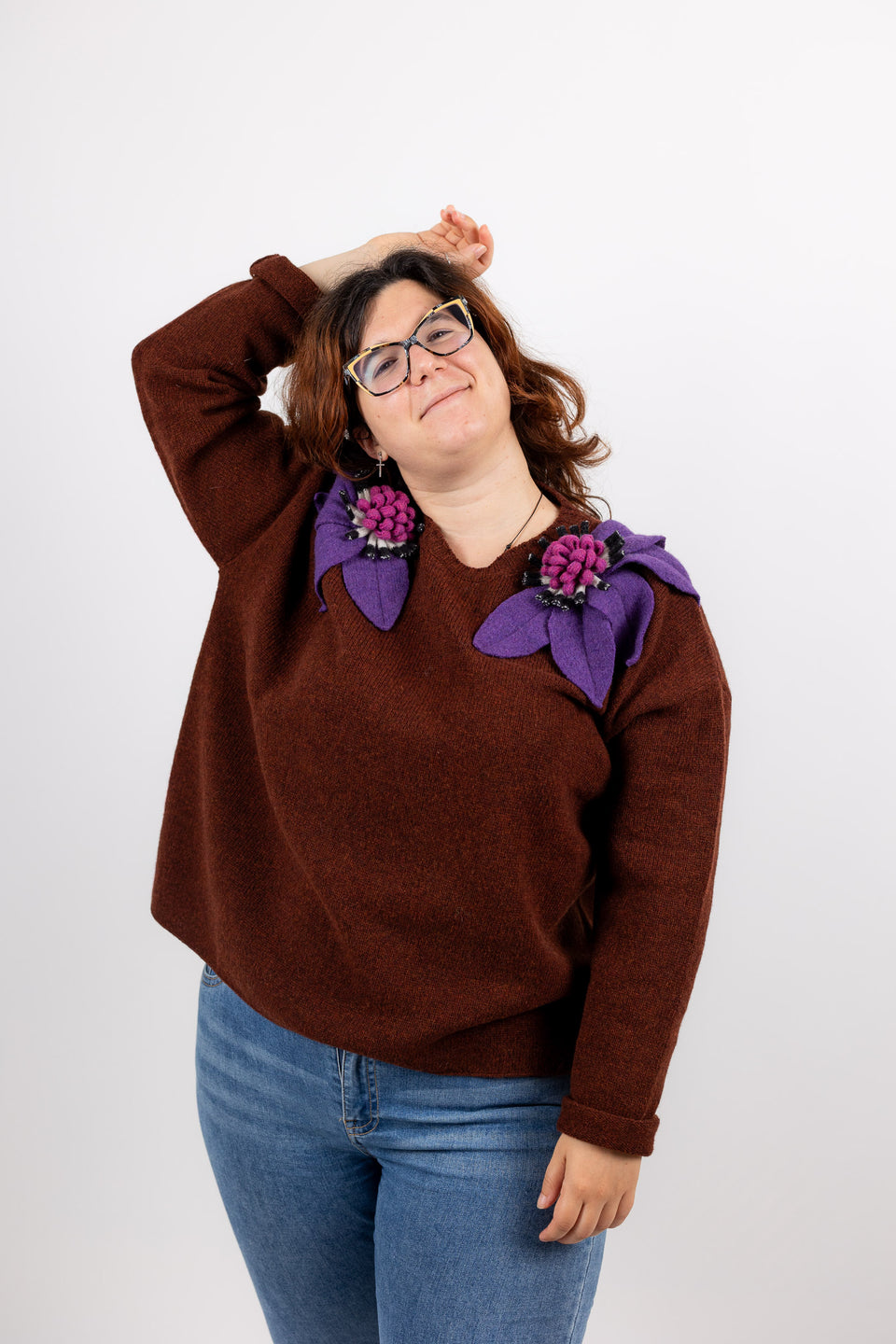 Bloom - bruciato fiore viola, b/n e susina