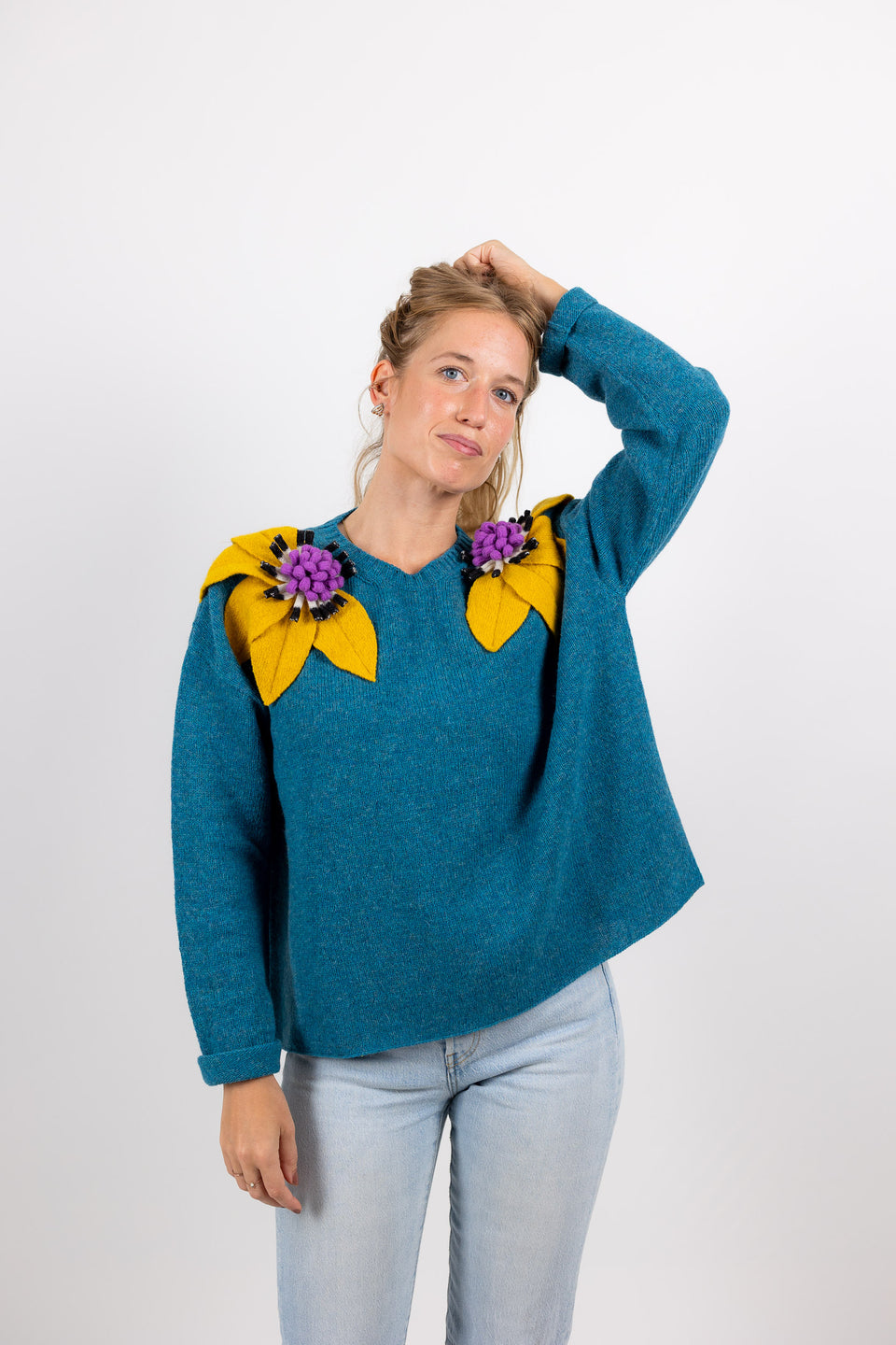 Bloom - pavone fiore girasole, b/n e glicine