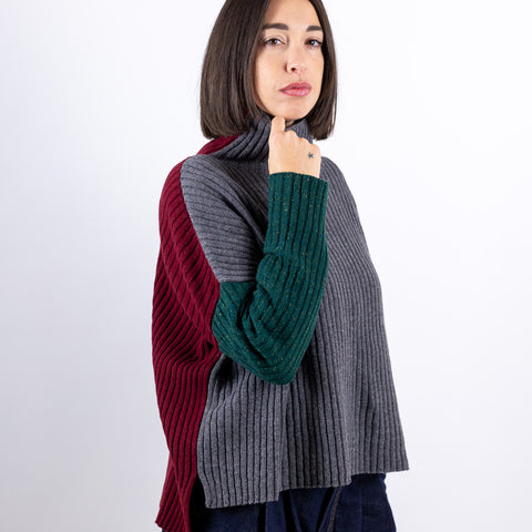 Friend limited - grigio mélange, vino e bottiglia tweed