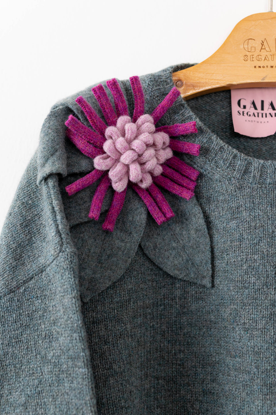 Bloom - vintage denim fiore vintage denim, susina e confetto