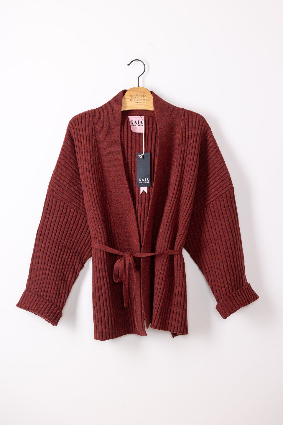 friend cardigan - terracotta