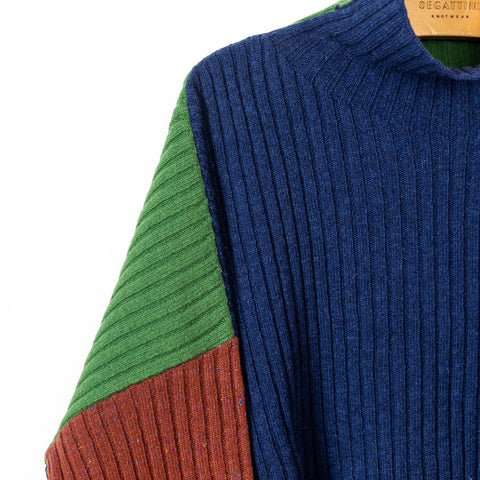 Friend limited - denim, oliva e terracotta tweed