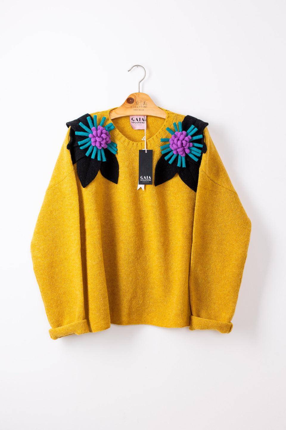 Bloom - girasole fiore nero, smeraldo e glicine