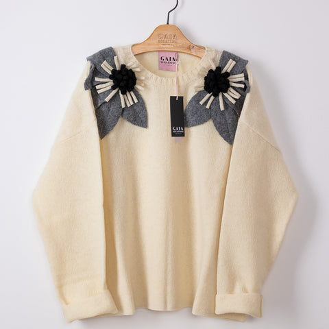 Bloom - latte fiore grigio mélange e b/n