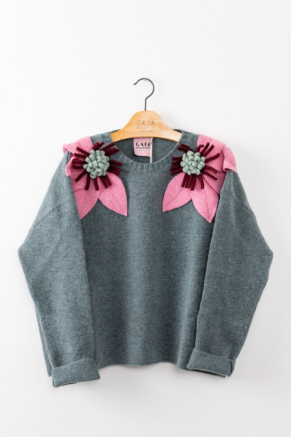 Bloom - vintage denim fiore bubblegum, vino e mentina