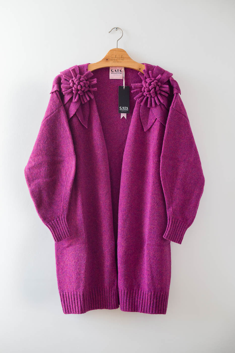 Maxi bloom cardigan susina Gaia Segattini Knotwear